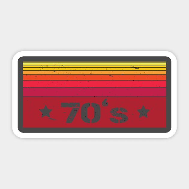 vintage years 70's Sticker by zakchman